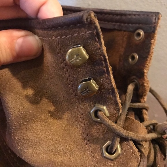 Frye tan combat boots (sz 7) - Picture 3 of 5